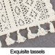 thumbnail image 4 of Camino de mesa, estilo granja, camino de mesa de encaje de algodón, estilo vintage, hogar, despedida de soltera, país, boda, fiesta, decoración de mesa de centro, 4 of 6