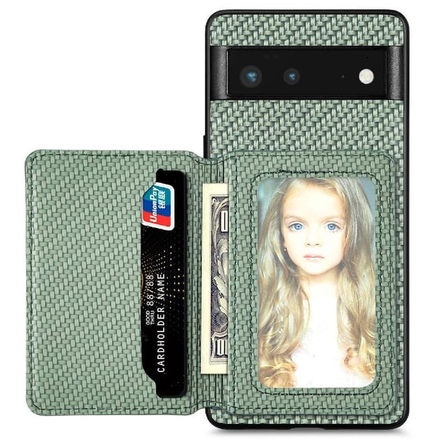 Case For FOXDOCK Google Pixel 6 Stand Function RFID Blocking Magnetic Card Holder Complete Camera Safety