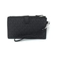 thumbnail image 3 of Michael Kors Jet Set Double Zip Wristlet Black Pvc, 3 of 3