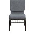 thumbnail image 5 of BizChair Steel Frame Indoor Church Padded Chairs, Gray (Set of 4), 5 of 10