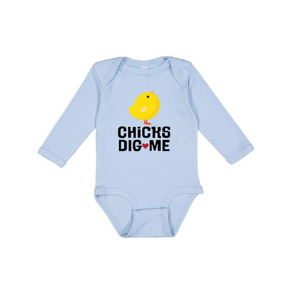 Inktastic Easter Baby Boy Chicks Dig Me Boys Long Sleeve Baby Bodysuit