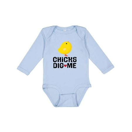 

Inktastic Easter Baby Boy Chicks Dig Me Gift Baby Boy Long Sleeve Bodysuit