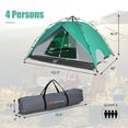 thumbnail image 3 of Spaco 2-in-1 4 Person Instant Pop-up Waterproof Camping Tent-Green, Beach Tent, Easy Pop Up Beach Shade Beach Tent, Sun Shelter Instant Portable Beach Tent Umbrella, 3 of 7