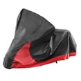 thumbnail image 1 of 2 en 1 Almacenamiento Bolsa Motocicleta Cubierta Impermeable Protector Negro Rojo L, 1 of 1