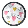 thumbnail image 1 of 4 Pcs Love Hearts Knobs for Kitchen Cabinet Cupboard Dresser Bookcase Drawer Pulls Handles Round Home Decor, 1 of 8
