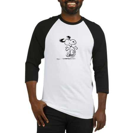 Snoopy Dancing - CafePress - Snoopy Dancing Dog Baseball Jersey - Cotton Baseball Jersey, 3/4 Raglan Sleeve Shirt