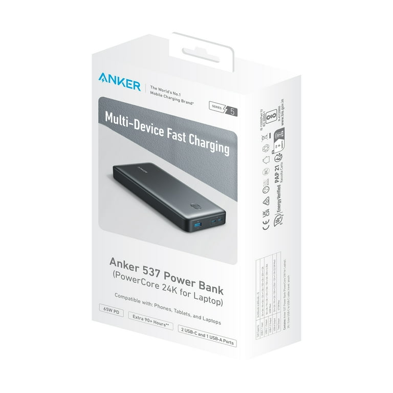 その他 Anker 537 Power Bank(PowerCore 24000 Anker Power Bank (PowerCore 24,000mAh for Laptop, 65W ) 