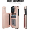 thumbnail image 3 of iPhone 13 Pro Max Case with Card Holder Heavy Duty Protective Durable Leather RFID Blocking Shockproof Slim Credit Card Slot Wallet Case for iPhone 13 Pro Max for Women&Girls(Rose), 3 of 14