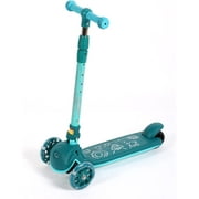 SimpleLux Kick Scooter, Lean 'N Glide 3-Wheeled Push Scooter with Extra Wide PU Light-up Wheels
