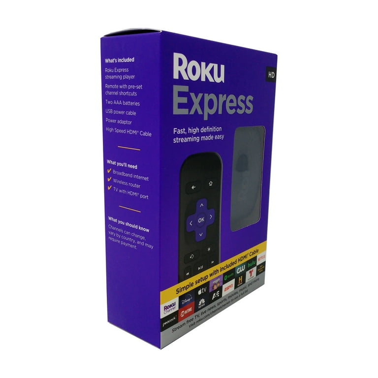  Roku Express  HD Roku Streaming Device with Simple