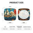 thumbnail image 6 of Lsque Whimsical Sailboat Ocean Art Printed Square Couch Cushion Covers, Floral Sofa Cushion Covers Replacement, Stretch Couch Covers for Couch-16.9in, 6 of 9