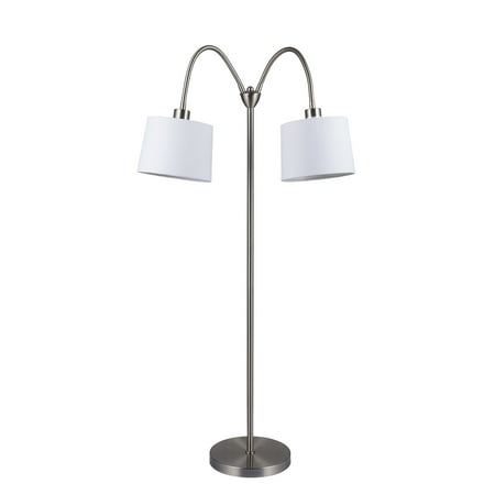 Fangio Lighting S 1417 54 Inch Adjule Two Head Metal Floor Lamp Departments