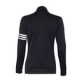 thumbnail image 3 of Adidas Women's 3-Stripes French Terry Full-Zip Jacket in Black/ White L | A191, 3 of 3