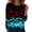 Blue, variant on Halloween Shirts for Women 3/4 Sleeve 2026 Plus Size Funny Cute Vintage Teacher Shirts Casual Holiday Tops Clothes,Purple Pink(M)