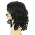 thumbnail image 4 of California 70s 80s Rocker Wig Men Women Long Curly Dark Brown Halloween Costume Anime Wig, 4 of 9