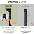 thumbnail image 3 of Extra Long Tension Curtain Rod 94-122 Inch, 77 LB Heavy Duty No Drill with Super Grip Caps, Adjustable Outdoor Curtain Rod for Patio, Window, Bathroom, Never Rust 1.26'' Diameter, Black, 3 of 6