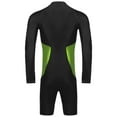 thumbnail image 4 of YONGHS Men's Long Sleeve Swimsuit Front Zipper One Piece Bathing Suit Rash Guard Swimming Sun Protective Black 3XL, 4 of 5