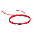 thumbnail image 2 of Fiudx Pulsera de Amor, Cuerda de Cuentas de Plata Tejida a Mano, Pulsera de Nudos Ajustables, Regal Simbólico de Amor, Regal de Aniversario de Cumpleaños, Gesto Romántico, Cómodo de Llevar., 2 of 2