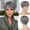 Salt and Pepper, variant on Layered Pixie Cut Wigs Synthetic Short Ombre Gray Wavy Grey to Black Glueless Wig for Women with Bangs