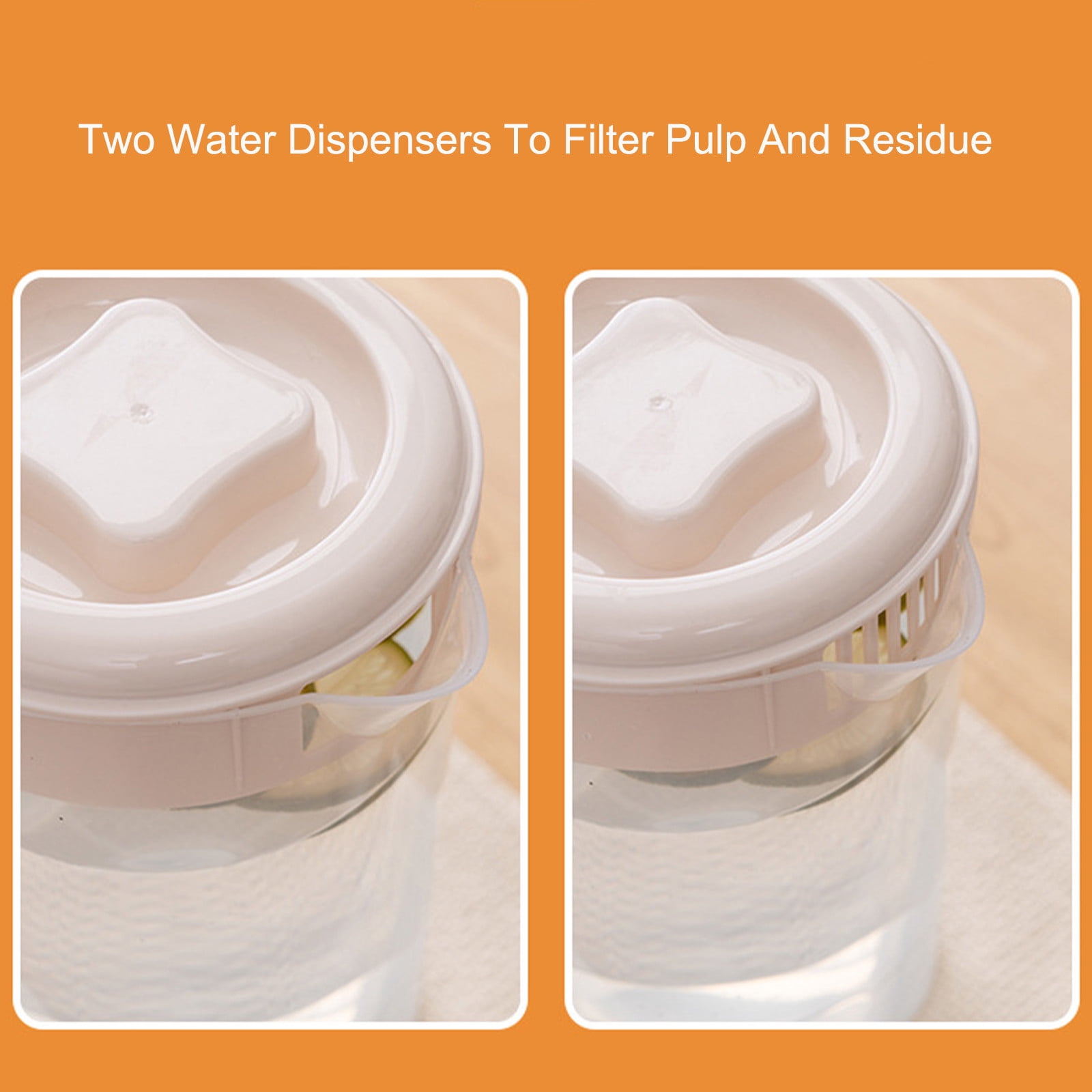 Fridge Door Water Jug with Handle BPA Free Plastic Pitcher with Flip Top Lid Perfect for Making Lemonade, Milk, Teas and Juices, 2 L, Clear