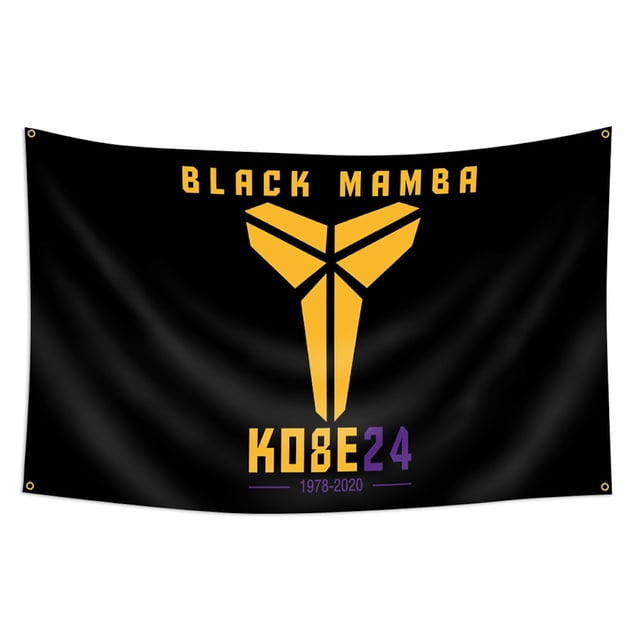 Tapiz con diseño de bandera de Kobe Bryant, diseño de anime, para colgar en la pared, 90 x 150 cm