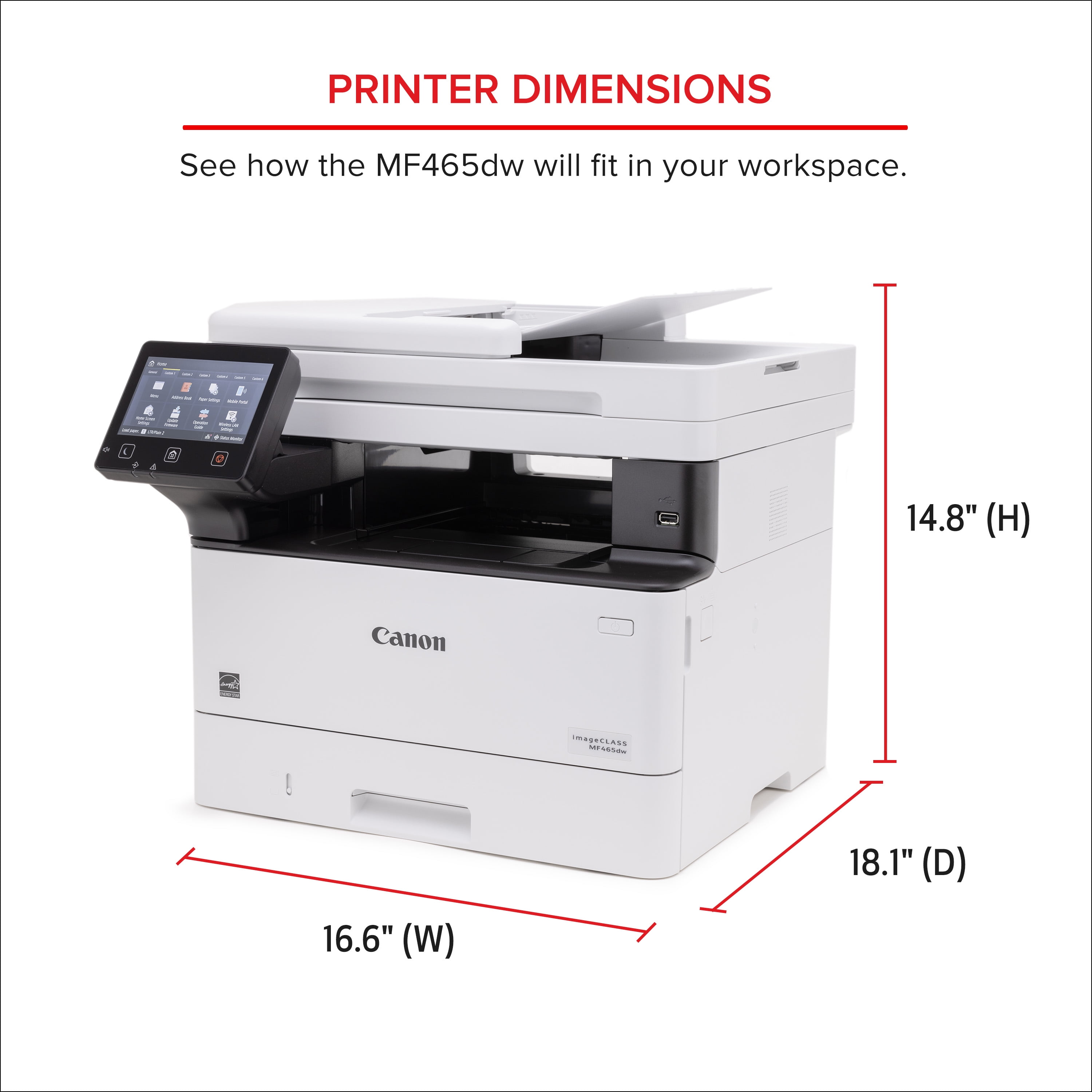 Canon imageCLASS MF465dw Multifunction Monochrome Laser Printer 5951C005