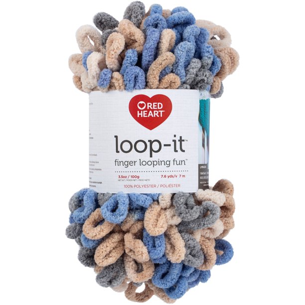 Red Heart Loop-It Yarn-Beige & Blue Bayou -E884-9104 - Walmart.ca