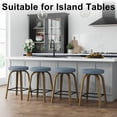 thumbnail image 6 of AENKYO 26" Swivel Bar Stools Set of 2, Counter Height Island Stools for 34"-40" Counters, Fabric Padded, Blue, 6 of 7