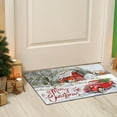 thumbnail image 6 of Merry Christmas Door Mat Outdoor for Front Door,Red Truck Snowflake Snow Welcome Doormat,Winter Xmas Holiday Floor Rugs for Indoor Porch Entrance Farmhouse Decor 30" x 17", 6 of 6