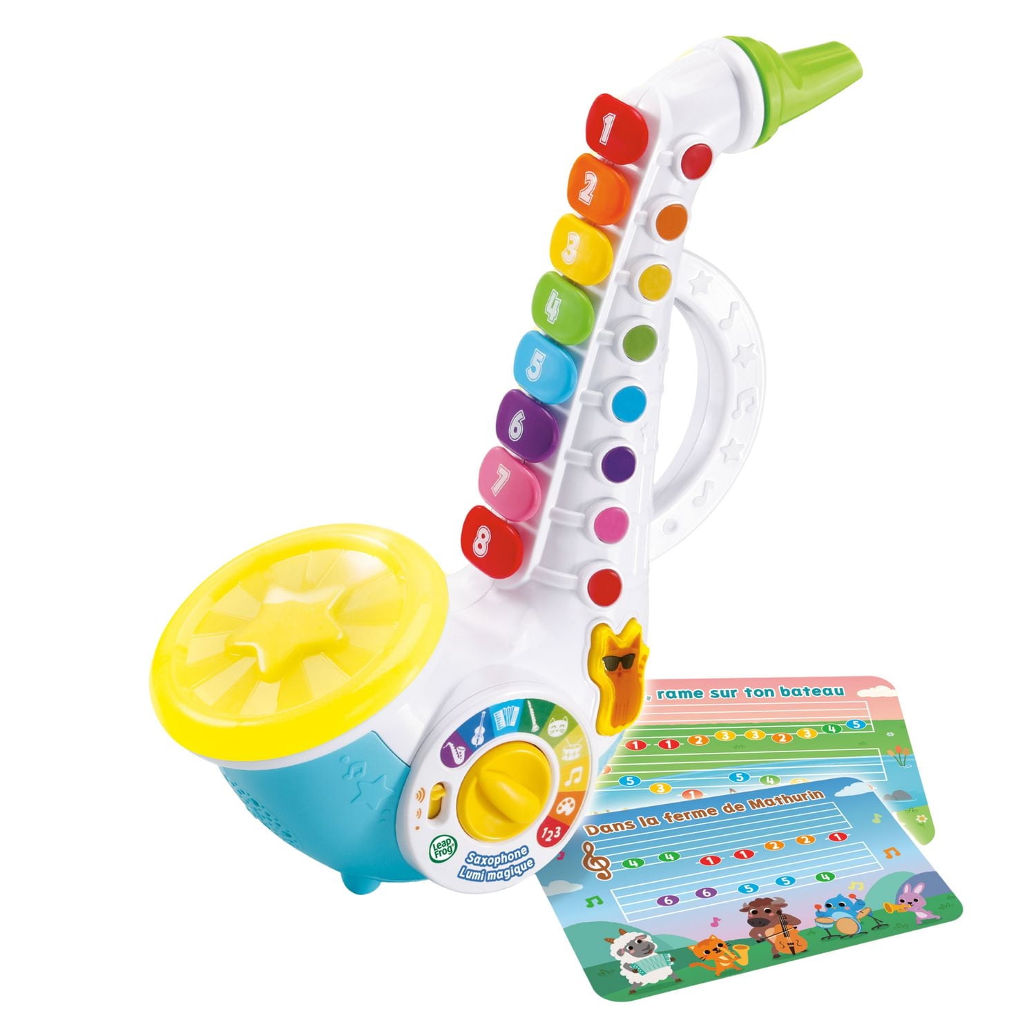 LeapFrog Learn & Groove Jazzy Saxophone - Saxophone Toy for Kids- French Version, 18+ Months