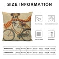 thumbnail image 5 of BANET Lovely Animal Dog Throw Pillow Covers Riding a Brown Bicycle with Funny Letters Pillow Case Square Pillowslip for Home Sofa Bedding 12x12in, 5 of 5