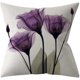 thumbnail image 3 of ZHAOCHENG Fundas de almohada decorativas de 18 x 18 pulgadas, juego de 4 fundas de cojín con flores moradas, fundas de almohada decorativas, 3 of 4