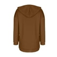 thumbnail image 6 of UTSJKR Oversized Hoodies for Women V Neck Half Zip Womens Sweatshirts Fall Pullover 2026 Winter Outfits Fashion Y2k Clothes Brown M, 6 of 7