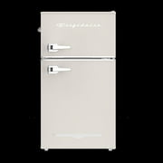 Frigidaire 3.1 Cu. Ft. 2 Door Retro Compact Refrigerator , Built-In Side Bottle Opener, Cream