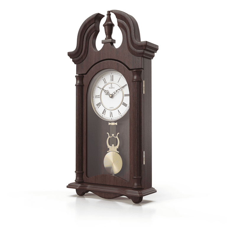 Pendulum Wall Clock, Silent Decorative Wood Pendulum Clock with