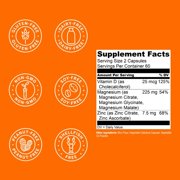 Live Conscious Magwell Magnesium Complex with Zinc & Vitamin D3 - Sleep, Bone, Heart, Immune Support - 120 Caps
