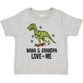 thumbnail image 3 of Inktastic Nana and Grandpa Love Me Dinosaur Grandson Boys Toddler T-Shirt, 3 of 5