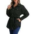 thumbnail image 4 of INSPIRE CHIC Casual Trench Jacket for Women's Fashion Winter Button Down Peacoat Belted Outwear Coats, 4 of 5