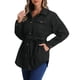 thumbnail image 4 of CHAQUETA TRENCH CASUAL INSPIRADA EN CHIC PARA MUJER, ABRIGO DE INVIERNO CON BOTONES, PEACOAT CON CINTURÓN, NEGRO, TALLA XL, 4 of 6