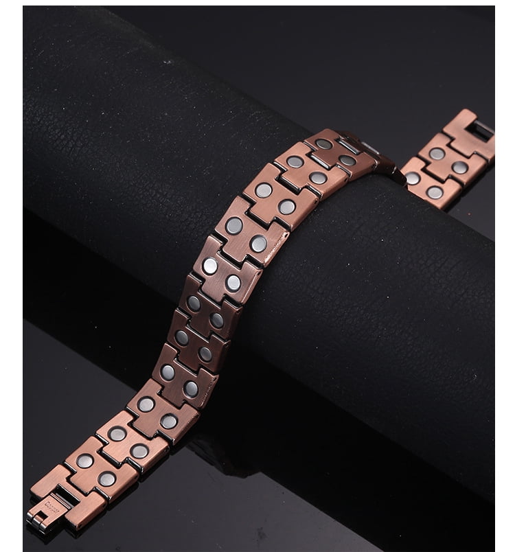 Copper Magnetic Bracelet for Men 8.46 inches