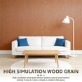 thumbnail image 4 of Peel and Stick PVC Slat Wall Panel, 118" x 15.75" Self Adhesive Faux Oak Wood Grain – 3D Soundproof Wall Panels for Ceilings, 4 of 7
