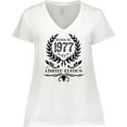 thumbnail image 3 of Inktastic Born in 1977 Limited Edition Women's Plus Size V-Neck T-Shirt, 3 of 5