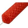 thumbnail image 3 of 3 Set 100% Pure Natural Handmade Beeswax Honeycomb Hand Rolled Unscented Tapers Candles (1" x 8") Red, 3 of 5