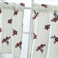 thumbnail image 4 of Lubelski Solid Color Flower Window Balcony Short Curtain Kitchen Valance Drape Home Decor Kitchen Curtain Coffee Short Curtain Door Decor, 4 of 6