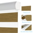 thumbnail image 5 of Keego 85% Blackout Cordless Zebra Shades Light Filtering Roller Shade Privacy Window Blinds Customizable Color and Size for Home Office Windows Brown 26"w x 40"h, 5 of 10
