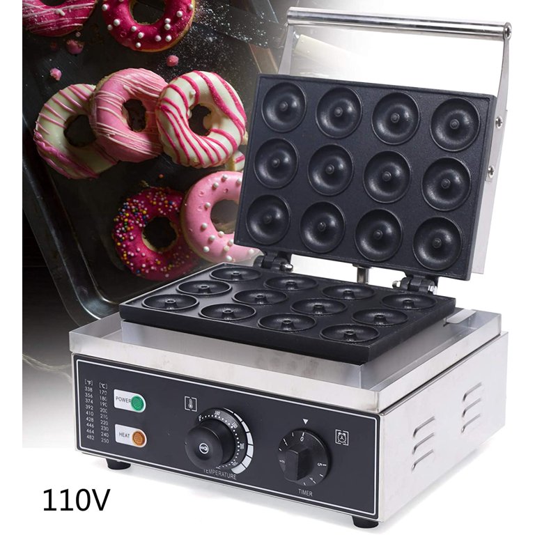 VEVOR Electric Donut Maker, 9 Holes Commercial Donut Machine, 2000W  Electric Doughnut Machine, Double-Sided Heating Commercial Donut Maker, for  Home & Commercial Use with Non-Stick Teflon Coating 