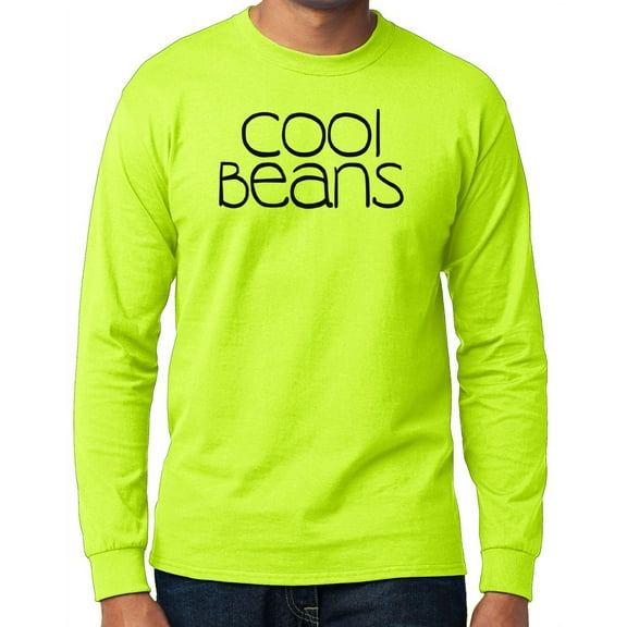 Men's Cool Beans High Visibility Long Sleeve T-shirt - Safety Green, 2XL