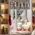 thumbnail image 3 of Christmas Puppy Valances for Windows, 54 x 18in, Dogs Gingerbread Pine Snowflake Black Plaid Rod Pocket Kitchen Valance Curtain Light Filtering Window Treatments for Living Room Bedroom, 1 Panel, 3 of 7