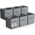 thumbnail image 1 of Sorbus Fabric Storage Bins 13" Foldable Cubes With Handles For Pantry, Cubbies, Toy And Closet Shelving Organization - 6Pk, 1 of 6