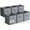 Gray, variant on Sorbus 11" Collapsible Fabric Storage Cubes - 6 Foldable Bins with Handles for Clothes, Toys, Books (Beige)